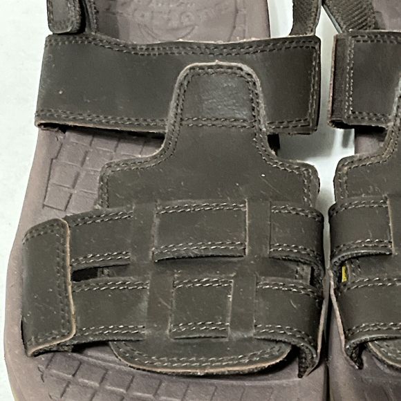 Doc Martens Men’s Size 12 Wharf AW004  Brown Sandals Ankle Strap Weave Woven - Picture 3 of 11
